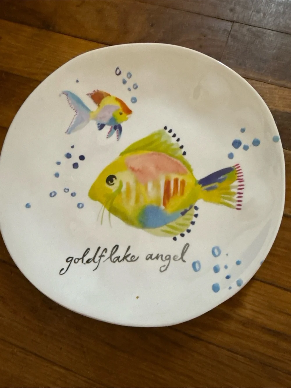 Pier 1 Multicolor Sea Life Hand-Painted Fish Salad Plates